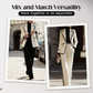 ⌛Limited-time offer-Women's Contrast Trim Blazer and Pant Set