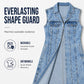 Women Sleeveless High Slit Denim Vest Dress Longline Jean Jacket