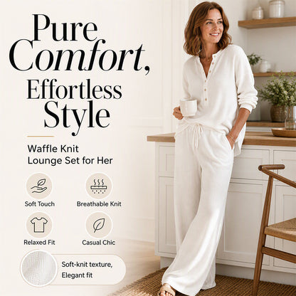 ⏰Last Day Sale 50% Off💃Women's Waffle Knit Lounge Set