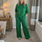 Women's Glitter Pullover Sweater & Pants 2-Piece Set