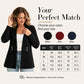 ✨ Quality You Can Feel | Women’s Soft Ribbed-Knit Button-Front Cardigan Sweater