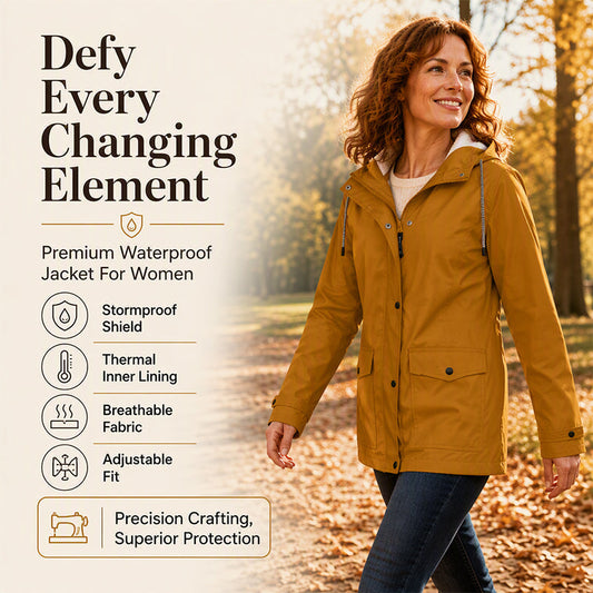 ⏳ Limited Time 50% Off! 💥Women's Plush-Lined Windproof Hooded Jacket