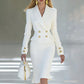 ✨ Effortless Elegance | Women's Double-Breasted Blazer Dress