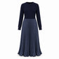 🌸LAST DAY SALE - 50% OFF!!✨ Effortless Elegance | Women's Pleated Round-Neck Maxi Dress 🌟