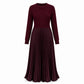 🌸LAST DAY SALE - 50% OFF!!✨ Effortless Elegance | Women's Pleated Round-Neck Maxi Dress 🌟