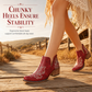 🤠 Western Charm | Women's V-Cut Embroidered Block-Heel Ankle Boots ⚡ Free Shipping
