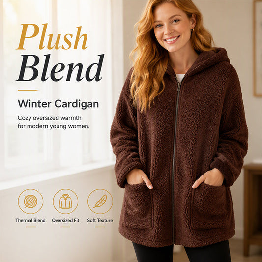 Women's Casual Warm Hooded Zipper Jacket
