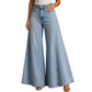 Women's Casual High-Waisted Wide-Leg Jeans
