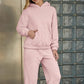 Soft Teddy Loungewear Set with Hood and Relaxed Pants