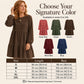 🤎 Vintage Texture, Effortless Style | Women's Corduroy Long-Sleeve Dress