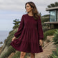 🤎 Vintage Texture, Effortless Style | Women's Corduroy Long-Sleeve Dress