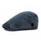 Unisex Vintage Distressed Beret Flat Cap
