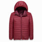 Men's Lightweight Hooded Padded Cotton Casual Short Winter Coat Plus Size