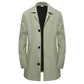 Men's Minimalist Single-Breasted Mid-Length Coat