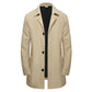 Men's Minimalist Single-Breasted Mid-Length Coat