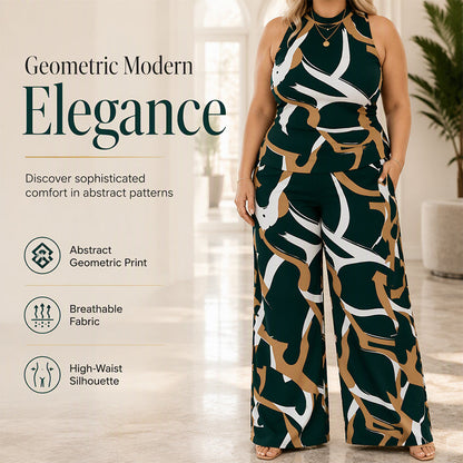 Elegant Print 2-Piece Set for Women