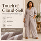 Women's Striped Longline Shirt & Wide-Leg Pants Set