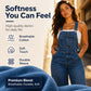 Women's Wide-Leg Denim Overalls with Pockets