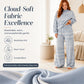 Women's Striped Mock Neck Top & Wide-Leg Pants Set