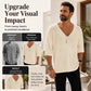 Men's Casual V-Neck Knit T-Shirt