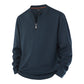 Men's Half-Zip Warm-Lined Ribbed Sweatshirt