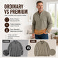 Men's Half-Zip Warm-Lined Ribbed Sweatshirt