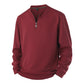 Men's Half-Zip Warm-Lined Ribbed Sweatshirt