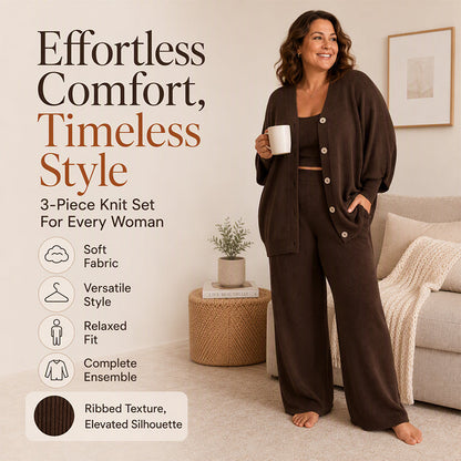 Women's 3-Piece Knit Lounge Set