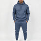Men's Hooded Sweatshirt and Sweatpants Two-Piece Tracksuit Set