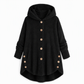 Women's Winter Solid Color Asymmetrical Button Plush Fuzzy Fleece Coat