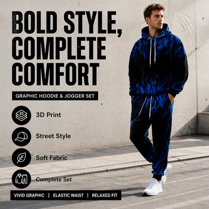 ⚡Free Shipping⚡Men's Printed Hoodie & Sweatpants Set