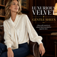 Women's Velvet Long Sleeve T-Shirt with Ribbon Design