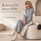 ⚡Free Shipping⚡Women's Autumn Winter Color Block Knit 2-Piece Set Thickened Pullover Sweater and Skirt