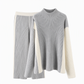 ⚡Free Shipping⚡Women's Autumn Winter Color Block Knit 2-Piece Set Thickened Pullover Sweater and Skirt