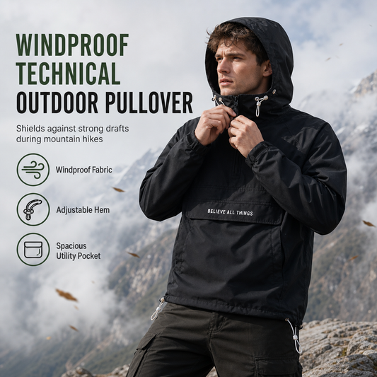 ⚡Free Shipping🔥Outdoor Multi-Pocket Hooded Hiking Windbreaker Jacket