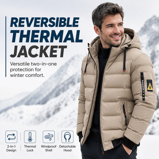 ⚡Free Shipping🔥Men's Hooded Reversible Warm Coat