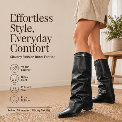 ⚡Free Shipping🔥Women's Chic Slouchy Knee High Boots
