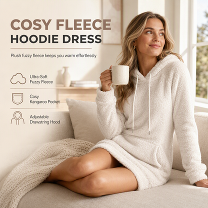 ⚡Free Shipping🔥Women's Casual Fuzzy Fleece Pullover Hoodie Dress