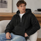 Men's Casual Half-Zip Corduroy Hoodie