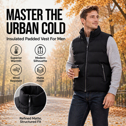 Men's Classic Stand Collar Padded Vest