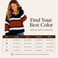 Women's Casual Off Shoulder Striped Sweater
