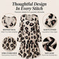 Women's Leopard Print V-Neck Long Sleeve Dress
