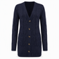 Women's Long Single Breasted Knitted Cardigan Sweater Casual Outerwear Coat for Autumn and Winter