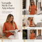 Women's Casual Loose Waffle Knit Top