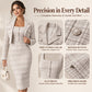 Women's Elegant Cropped Jacket and Slim Fit Dress Set