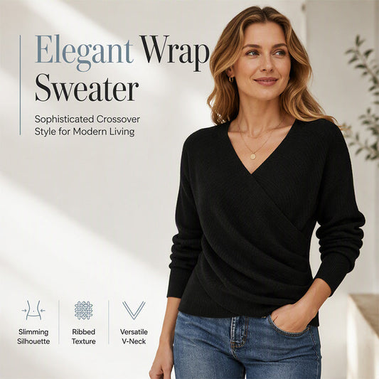 Women's Crossover V-Neck Knit Sweater