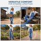 Women's Stretchy Denim Overalls Wide Leg Jumpsuit with Adjustable Straps