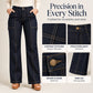 🖤Women's High Waisted Contrast Stitching Wide-Leg Jeans⚡𝙁𝙧𝙚𝙚 𝙎𝙝𝙞𝙥𝙥𝙞𝙣𝙜