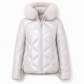 🖤Free Shipping + 50% OFF🔥Women's Glossy Pearlescent Hooded Cotton Padded with Fur Collar Slim Fit Winter Coat