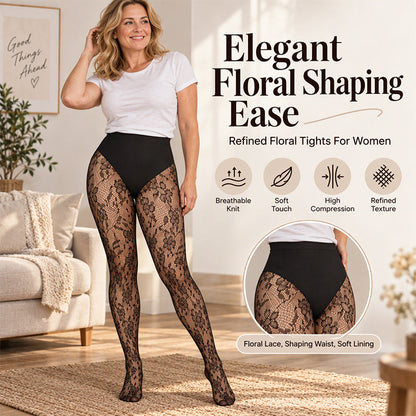 Women's High Waist Shaping Lace Fishnet Stockings